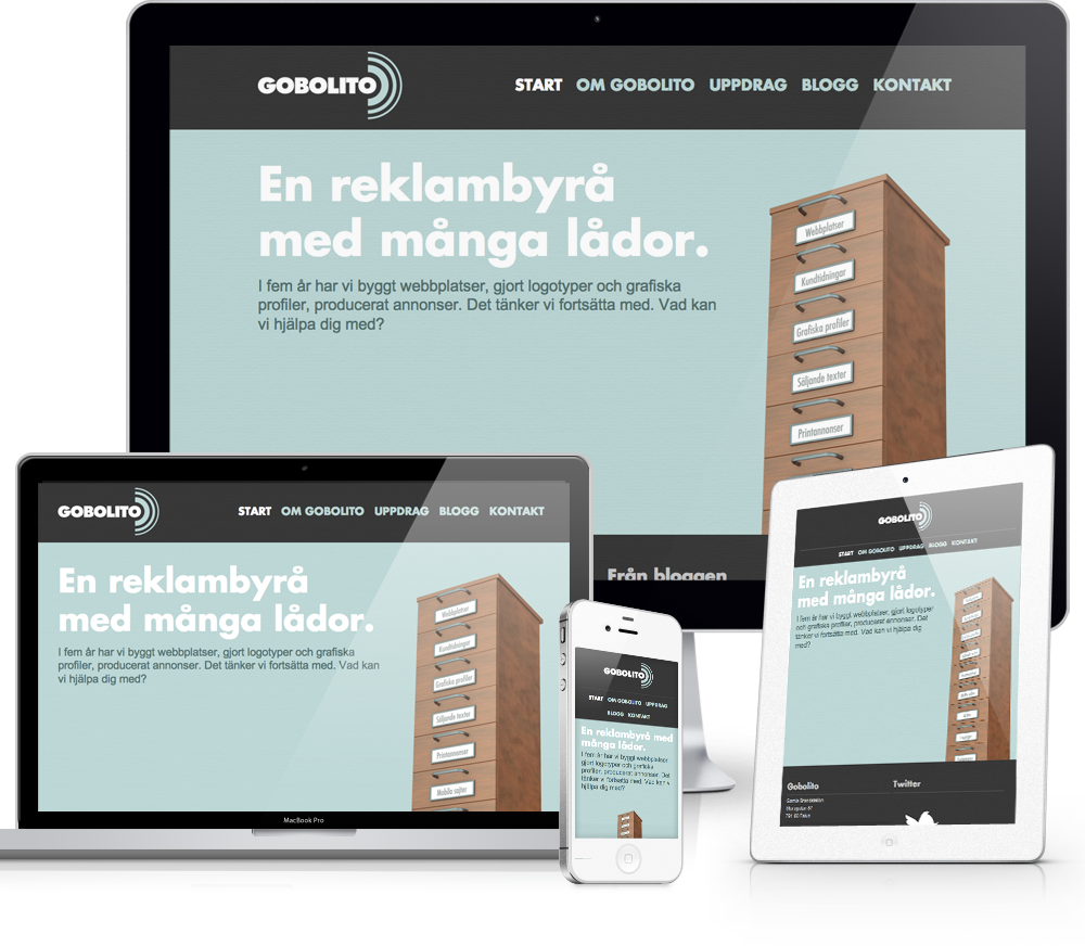 Responsive webdesign på gobolito.se